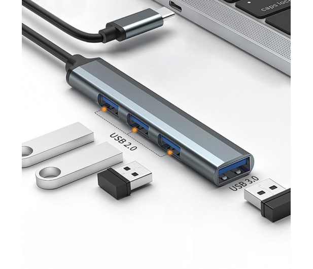 Qoltec USB-C 3x USB 2.0, 1x USB 3.0 - 1213289 - zdjęcie 3